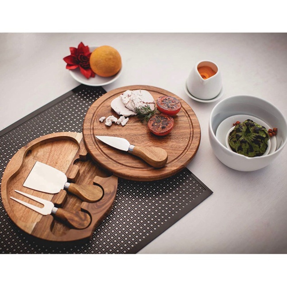 🌿Deluxe Cheese Board Set Acacia Wood - Picture 2 of 16